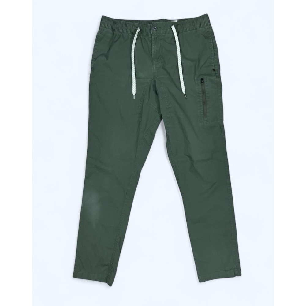 Vuori Ripstop Drawstring Jogger Pants Climbing Olive Green Mens LARGE